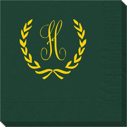 Laurel Wreath with Initial Napkins